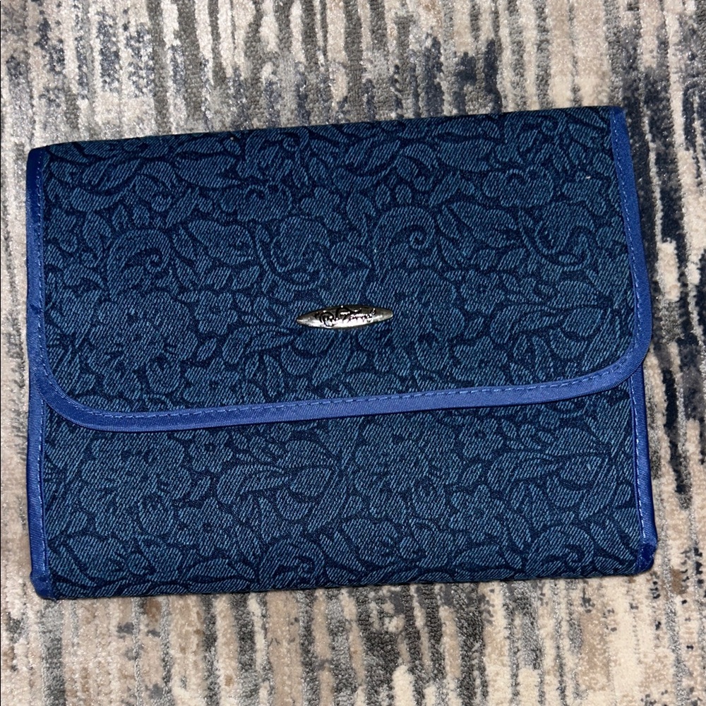 PreZerve Anti-Tarnish Travel Jewelry Case | Denim Lace Print Organizer